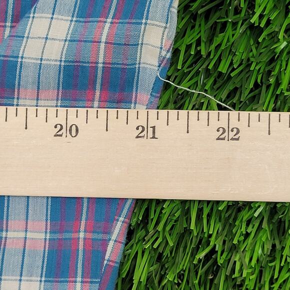 Vintage 80s Wrangler Western Plaid Shirt M 15.5 21x31 Cowboy - Picture 6 of 11